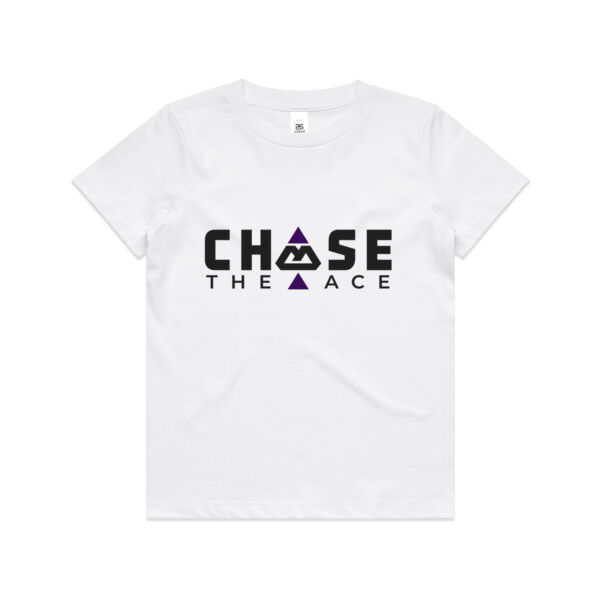 Bacarra "Chase the Ace" Kids Shirt (White) Thumbnail