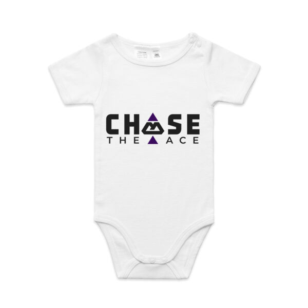 Bacarra "Chase the Ace" Baby Onesie Romper (White) Thumbnail