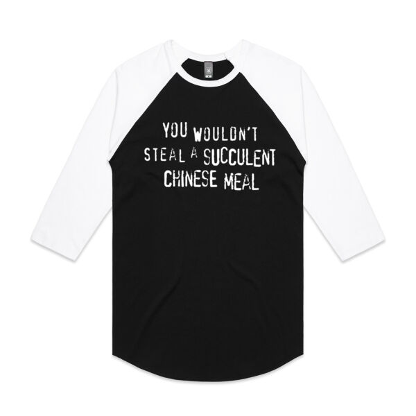 "Succulent Chinese Meal" 3/4 Baseball Sleeve Shirt Thumbnail